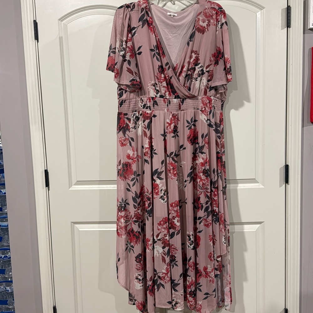 Flower mesh dress